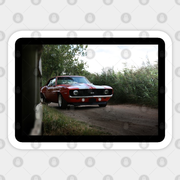 chevrolet camaro ss - 327 Sticker by hottehue